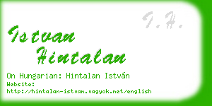 istvan hintalan business card
