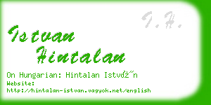 istvan hintalan business card